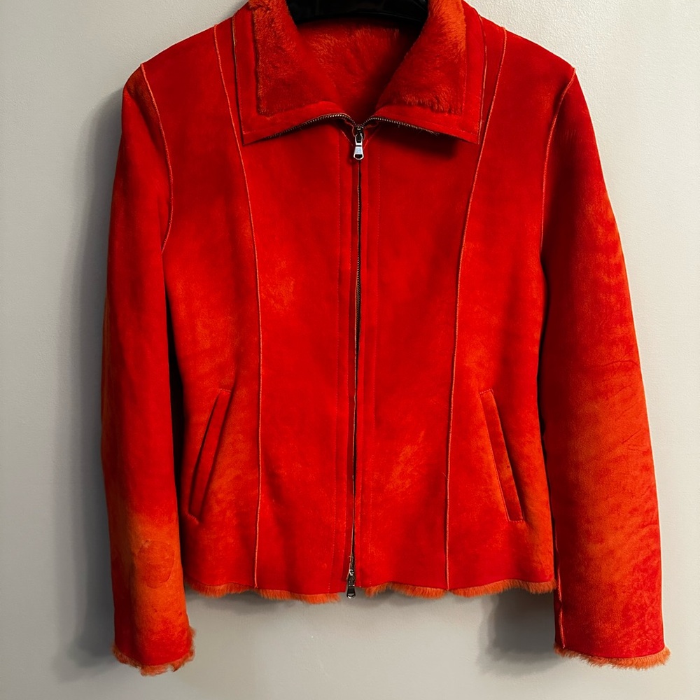 Anna Kel Orange Shearling - A MUST for Bears, Bengals or Bronco Fans!